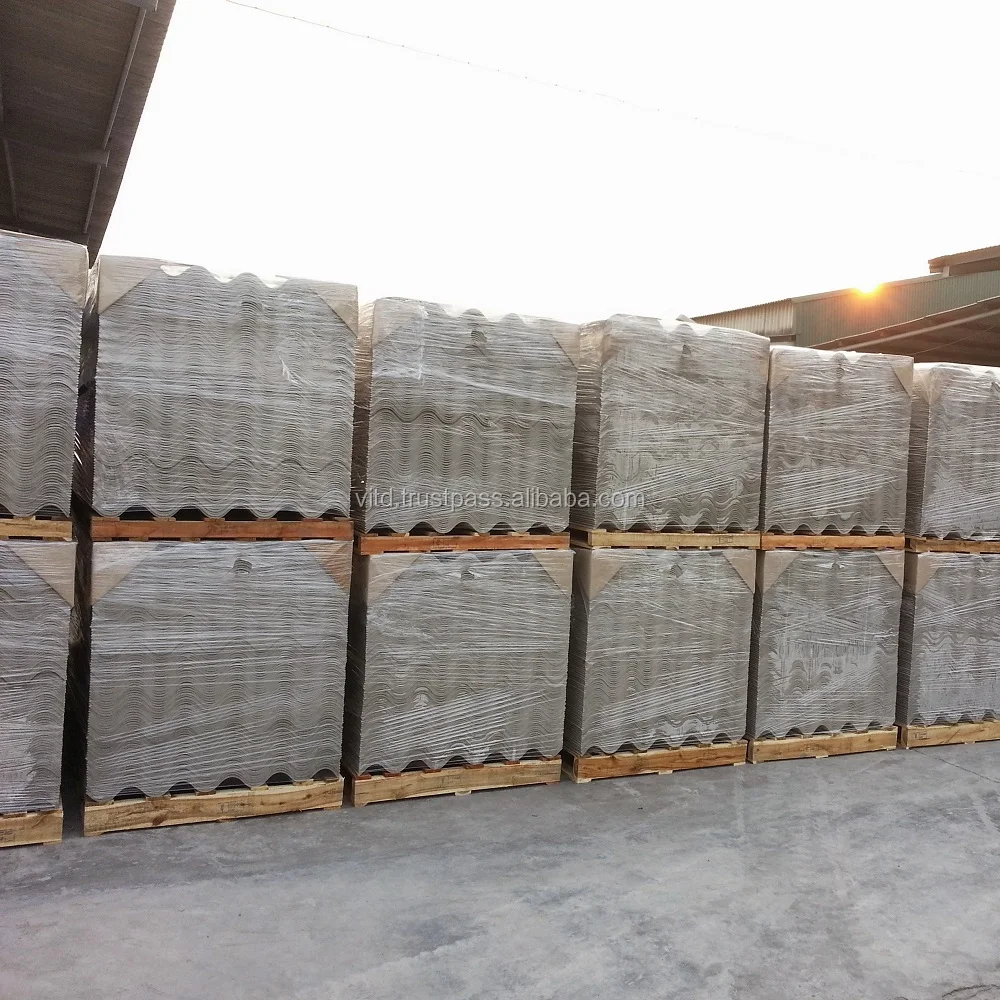 100% Asbestos Free, PVA Fiber And Wood Pulp Fiber Cement Corrugated Roofing Sheet