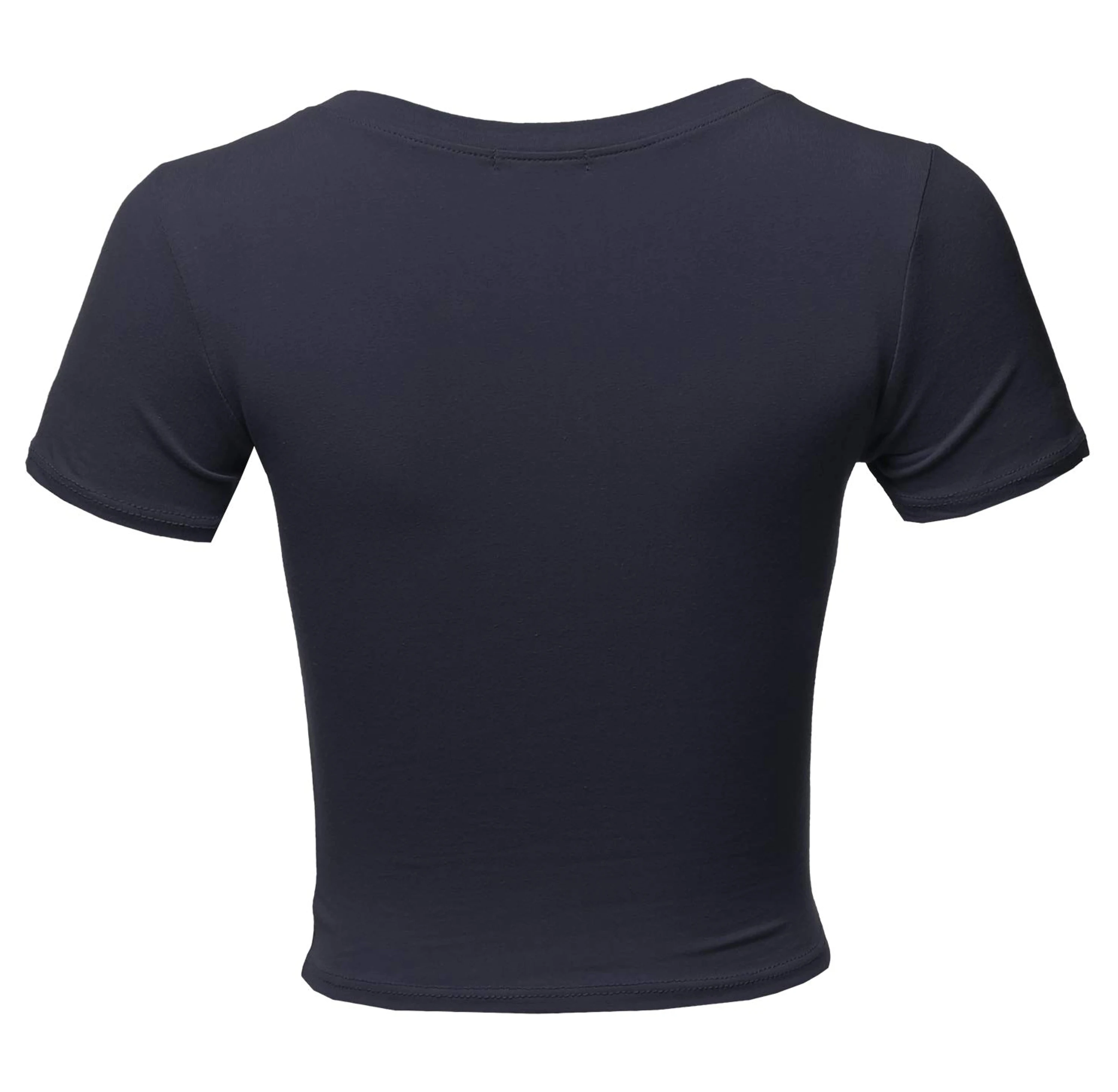 
Wholesale Slogan Graphics printing cheap price affordable rate sexy style Tee Women Crop Top T-Shirts 