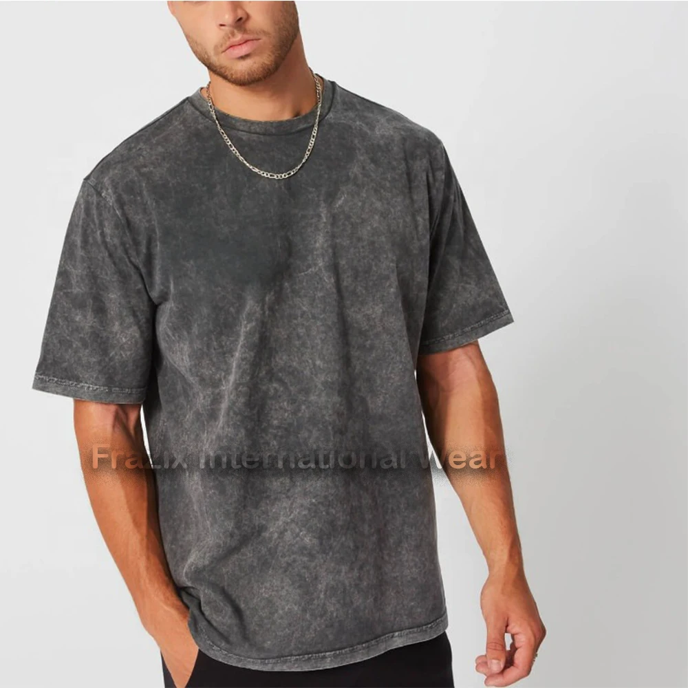 customized men Acid Wash T-shirt hot sale product for sale