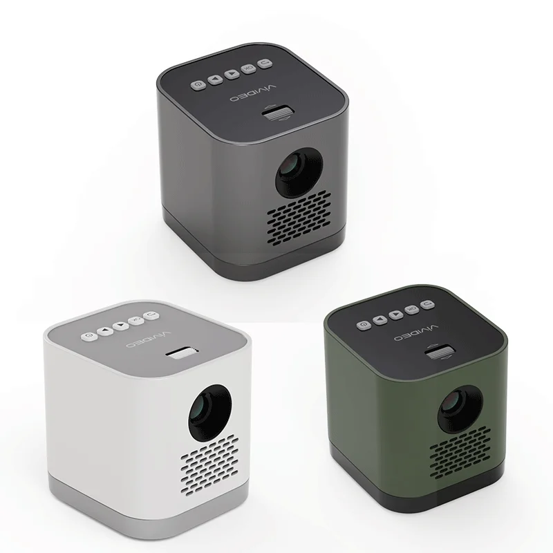 T1 Portable 1280*720P HDMI full color LCOS design high definition display projector with 2500mAh built-in battery for outdoor