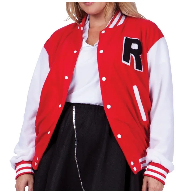 Varsity Jacket Letterman Baseball Jacket Red & White Customized Logo Colors Sizes Designs Fashion
