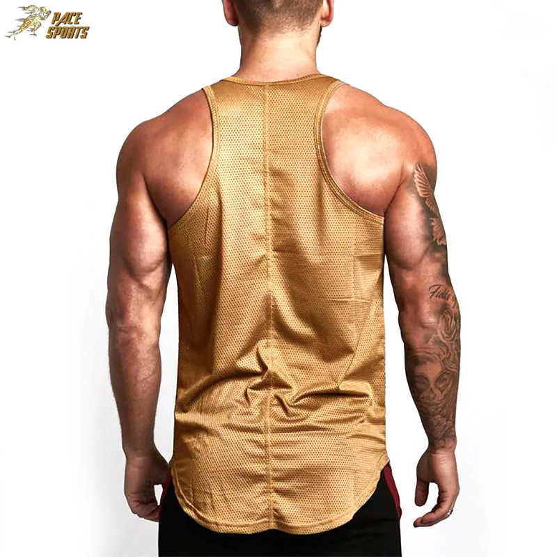 Men Tank Top Body building Gym Fitness workout Vest for Boy Yoga Sleeveless Singlet Tank Top by pace sports