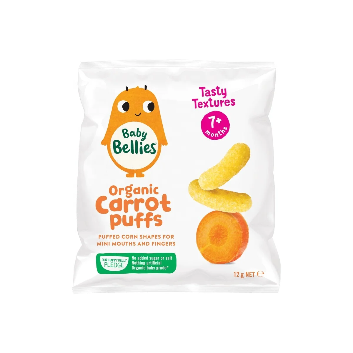 
High quality Baby Bellies organic vegetable carrot puffs baby snack 