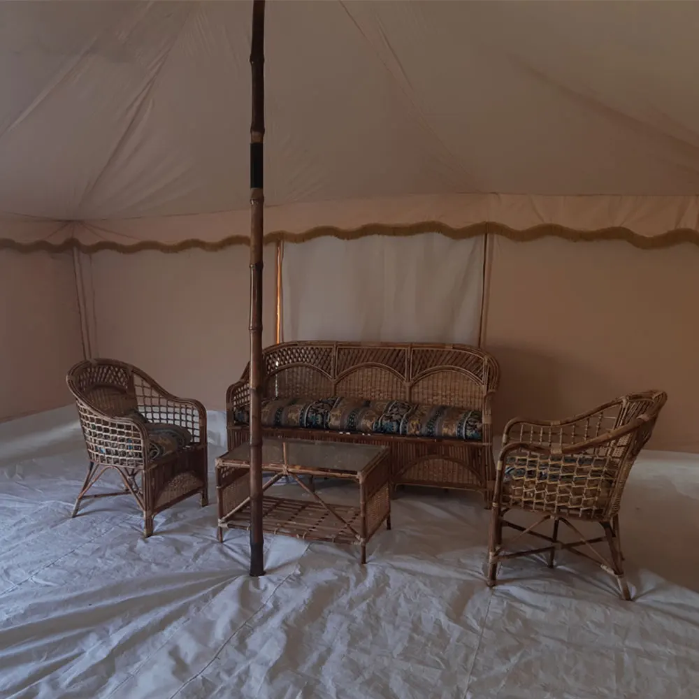 Hot sale khaki Deluxe Tent PVC coated canvas dome relief tent large Wholesale Custom Made Khaki Deluxe Tent