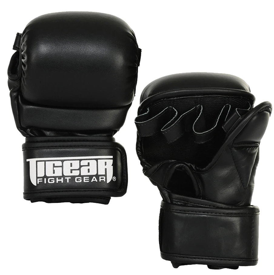 MMA Gloves Combat Sports Matt Black 7oz MMA Training Sparring Grappling Boxing Muay Thai Punching Bag UFC Gloves