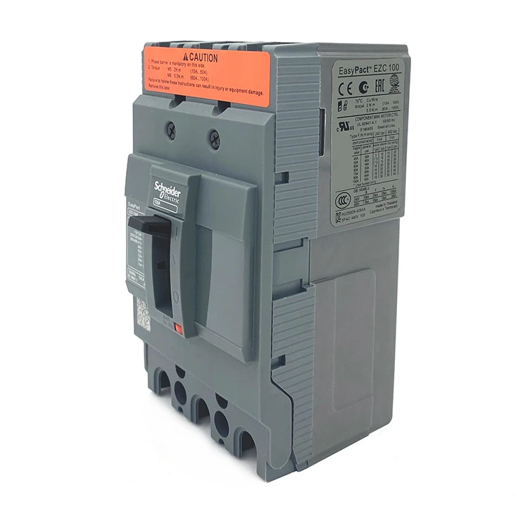 EN/IEC 60947 Standard Merlin Gerin 63A 75A 80A 100A EZC100F Easypact EZC Circuit breaker