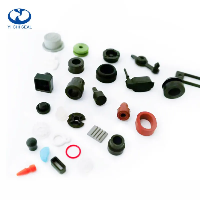 Maker custom made single tactile coated cap pad cover plug silicone rubber push button
