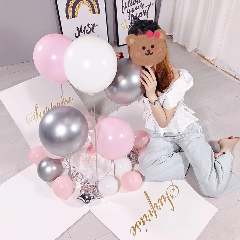 March Hot Sale Birthday Anniversary Wedding Handmade White Black Gold Explosion Surprise Box DIY Rose Large Gift Box