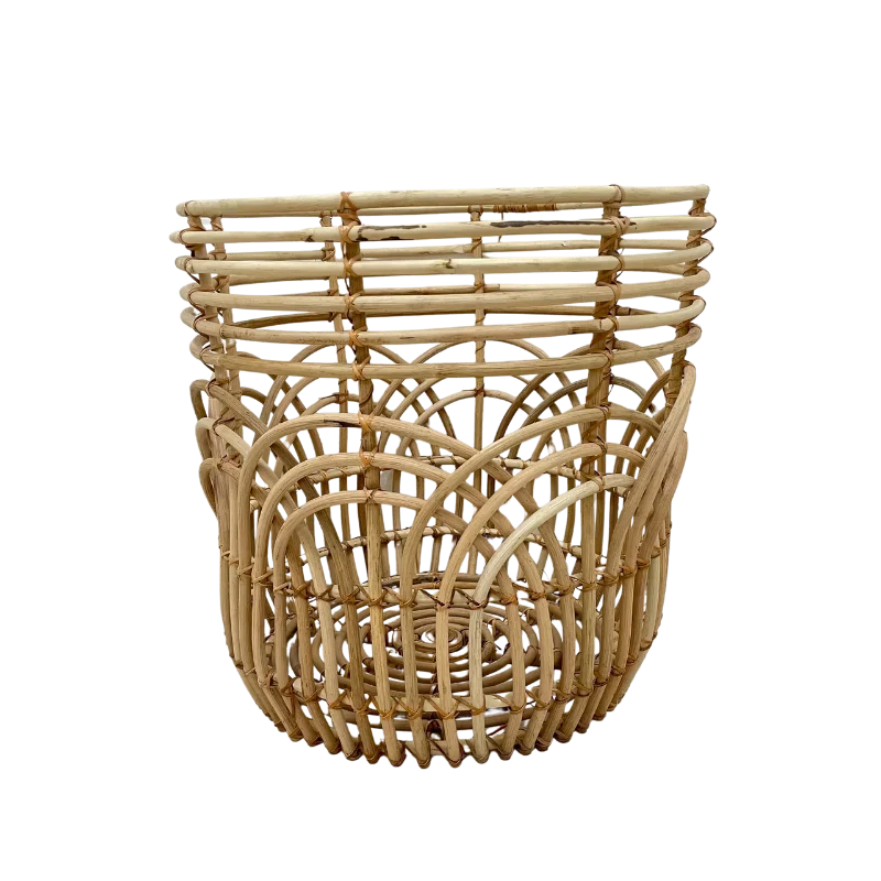 Set of 2 Large Rattan Baskets For Storage Laundy Eco-friendly Material From Vietnam