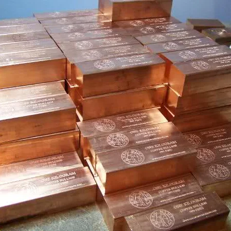 Copper Ingots 99.99 supplier 99.999% pure copper copper ingot from factory