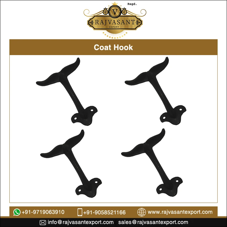 Solid Cast Iron Small Double Robe Fish Tail Bedroom Doors Coat Hooks at the lowest price direct from manufacturers