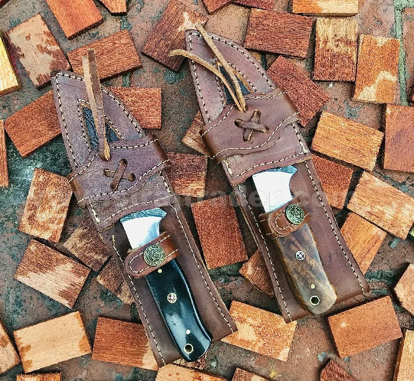 Рукоятка ножа из дамасской стали ручной работы деревянный буферный гудок набор