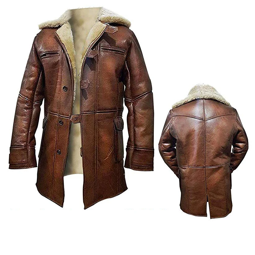 2022 Custom Real  Leather  men Coat
