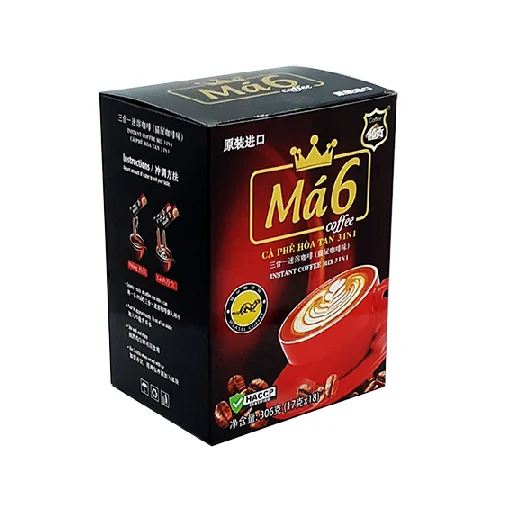 OEM Top Quality Caffeinated Weasel Aroma Sweet Box No Preservatives Ma 6 INSTANT COFFEE 3IN1 From Vietnam
