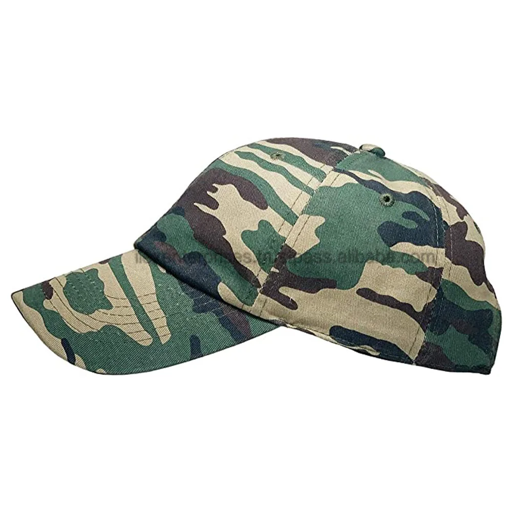 Wholesale 5 Panel Structured Snap Back Buckle Custom Design 3D Embroidery Logo Camo Baseball Hats Caps