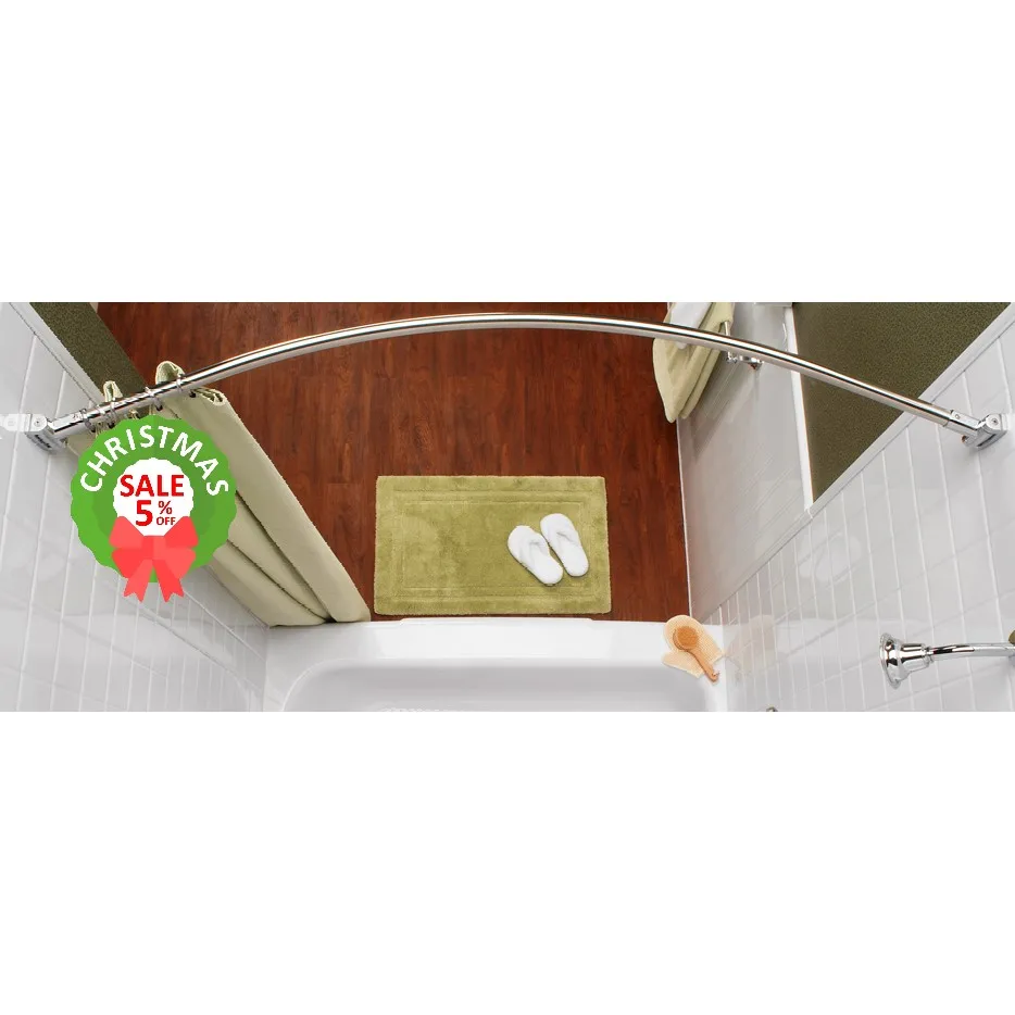 Metal Stainless Steel Curved Shower Curtain Rods curtain poles