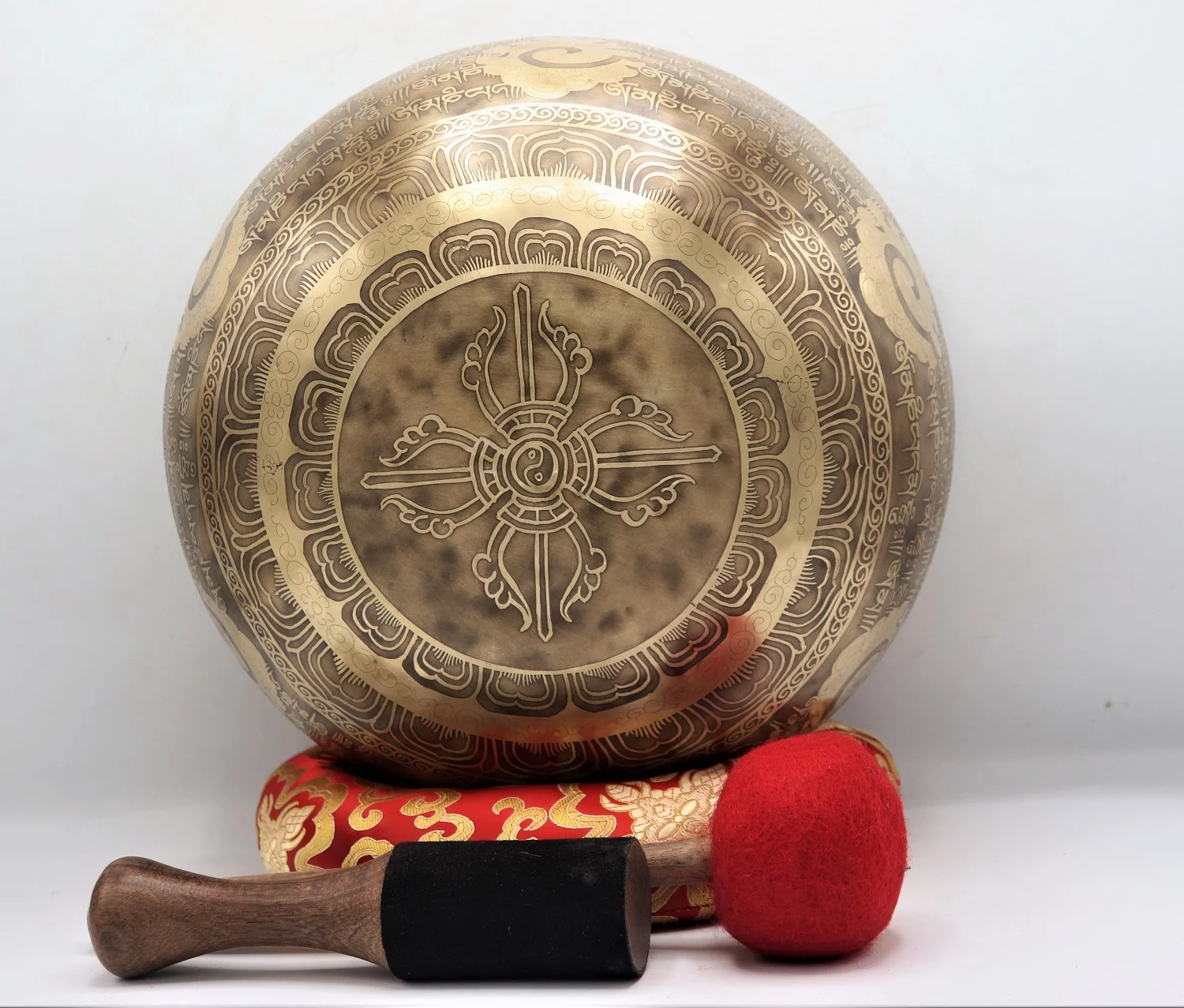 Твердая латунная натуральная лечебная чаша религиозная мантра ручная Поющая для домашнего декора Звуковая терапия и Медитация