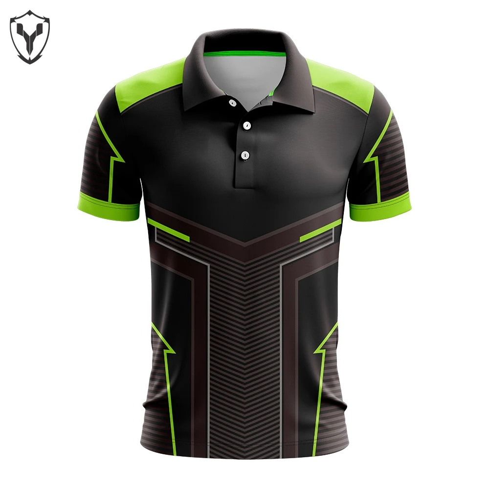 Новая модель оптовая продажа Необычная футболка для крикета с сублимационной печатью Полиэстеровая ткань поло коротким рукавом низкий минимальный заказ дешевая горячая Распродажа мужчин