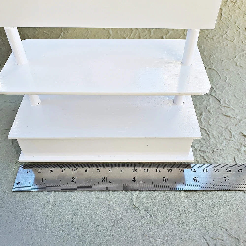 Mini DIY Wooden Cabinet for Toy Bakery Cake Pie Handmade 60x Dollhouse Christmas Gift Set for Kids