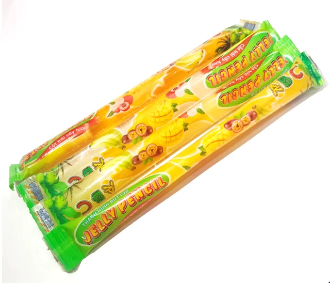 Самый продаваемый продукт из Вьетнама, длинная Желейная палочка с натуральным фруктовым соком 200 г в пакете с сертификатом ISO