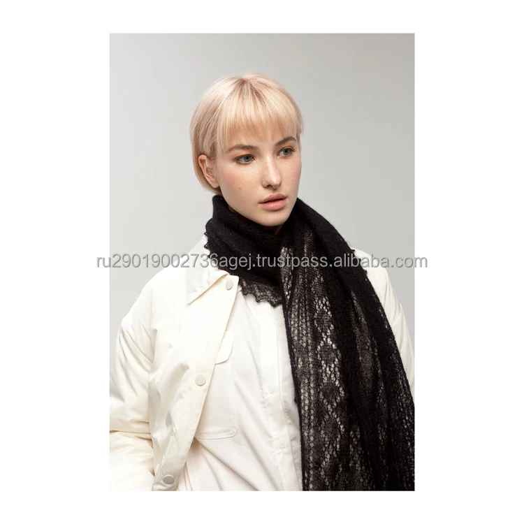 High quality women knit shawls for cold season made of top grade goat down wholesale prices knitted shawls