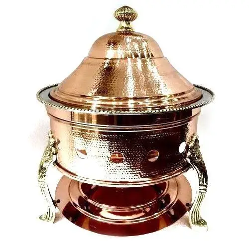 Reasonable Rate Chaffing Dish Handmade Buffet High Quality Decorative Table Top Copper Double Boiler Cooking Utensil