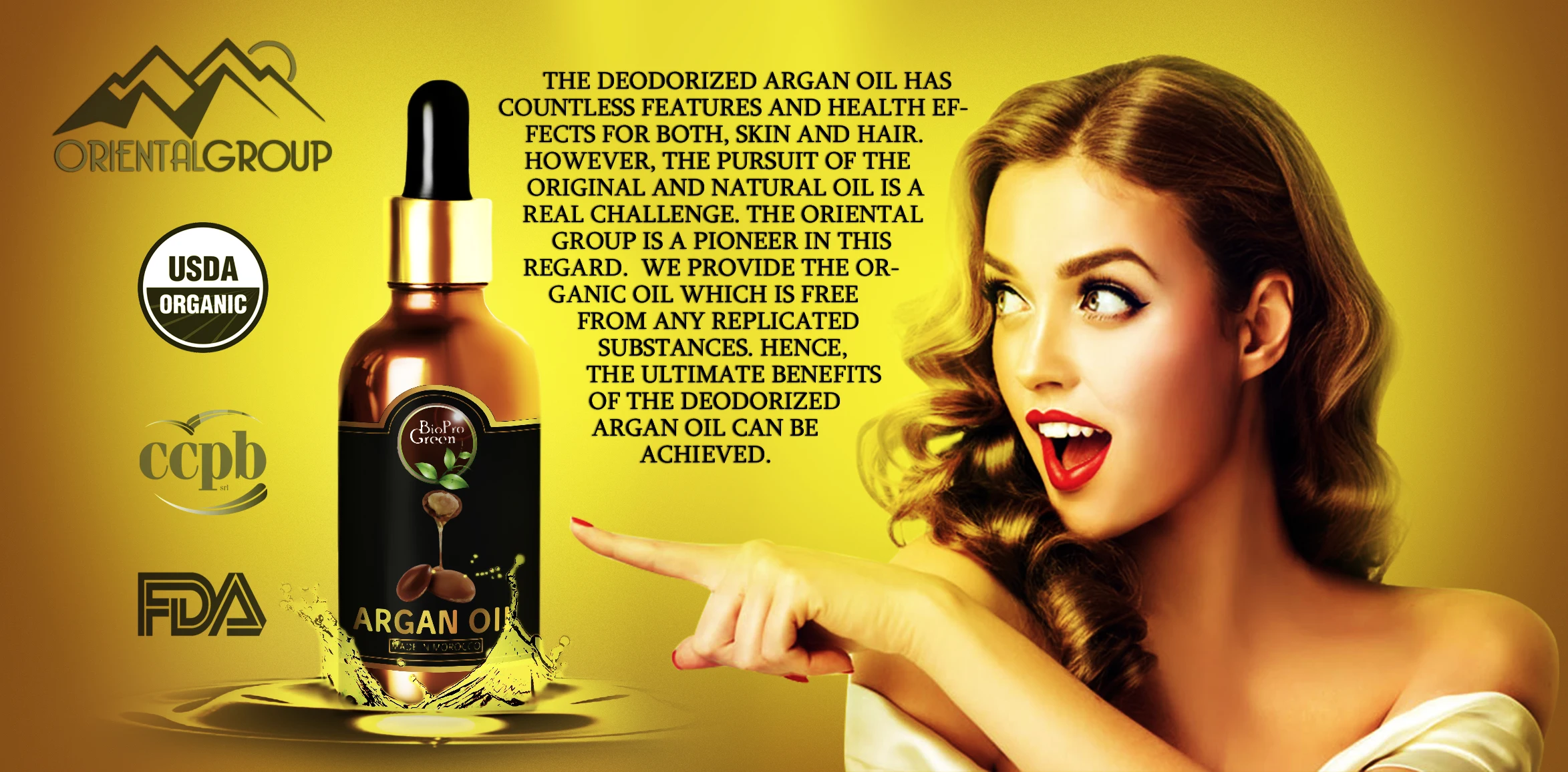 
Moroccan Argan oil 100% natural - cold pressed Argan oil by Oriental Group 
