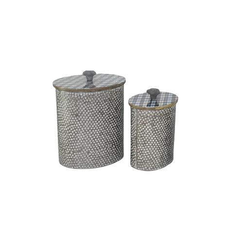 High Quality Galvanized Metal Coffee Canister With Tin Lid Cylinder Home Storage Sugar Tea Canister Jar In Cheap Price In Bulk