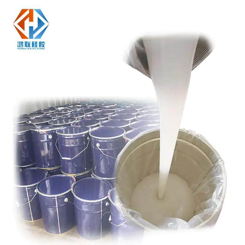 Hong Lian silicone manufacturer offer very cheap rtv2 liquid silicone rubber for silicon mould making
