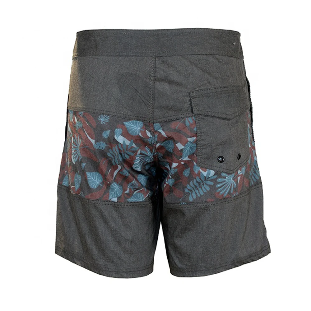 OEM Print Board Beach Stretch Surf Men Swim Shorts Waterproof Pockets Boardshorts Surf Custom Sublimation Shorts For Adult