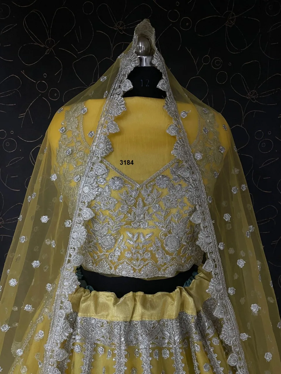 Haldi Special Indian Designer Yellow Mirror Embroidery Women Lehenga choli for Wedding Party Engagement 2023 India