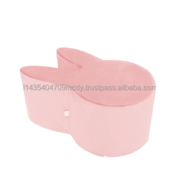 Kids Pouf Foam Soft Velvet Non-Toxic Rabbit Shape Purple