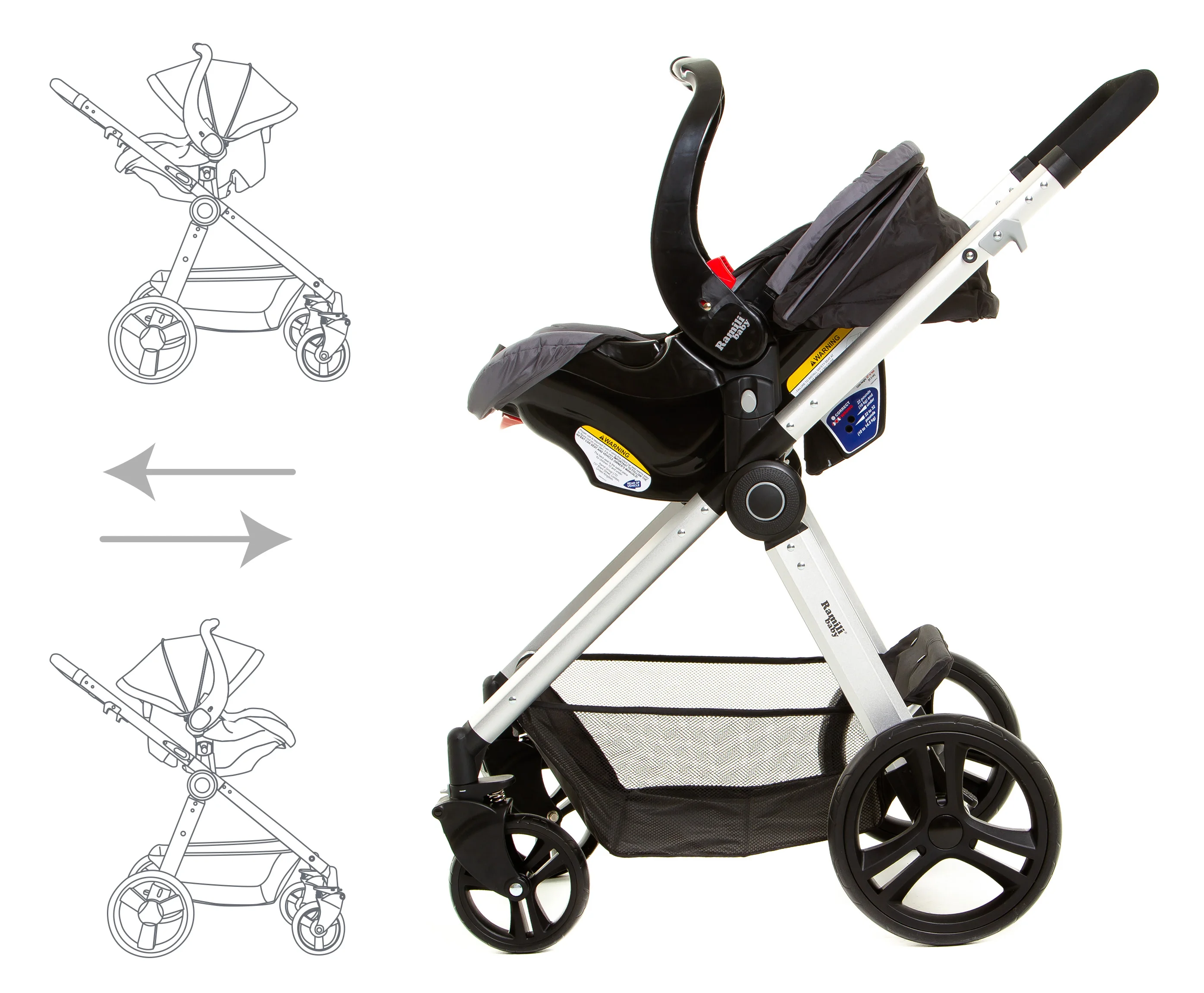 Baby stroller-transformer 3 in 1 Ramili Baby Lite TS