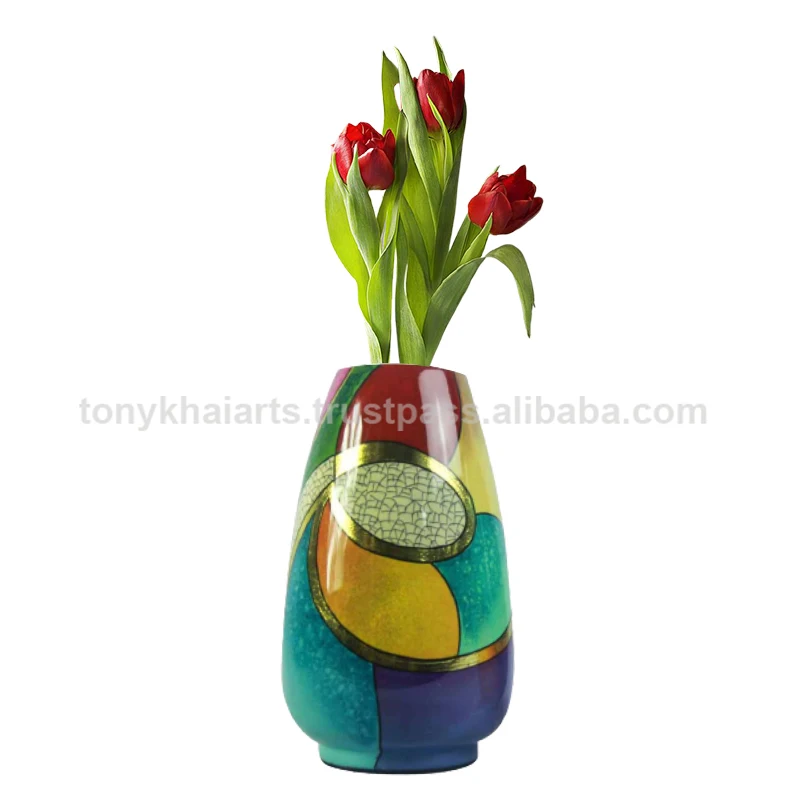 Стекловолоконная синтетическая смола лаковая Цветочная ваза LH- 017A сделано во Вьетнаме