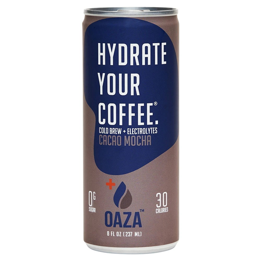 OAZA High Performance Cold Brew Hydrate Your Coffee Ready to Drink Cacao Mocha 8 Fl Oz Pack of 12