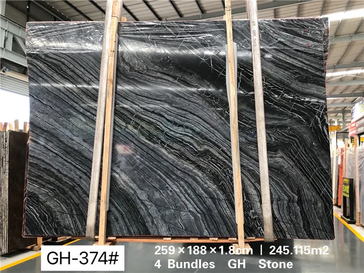 hot sell cheap beautiful  polished natural  black marble tile for wall