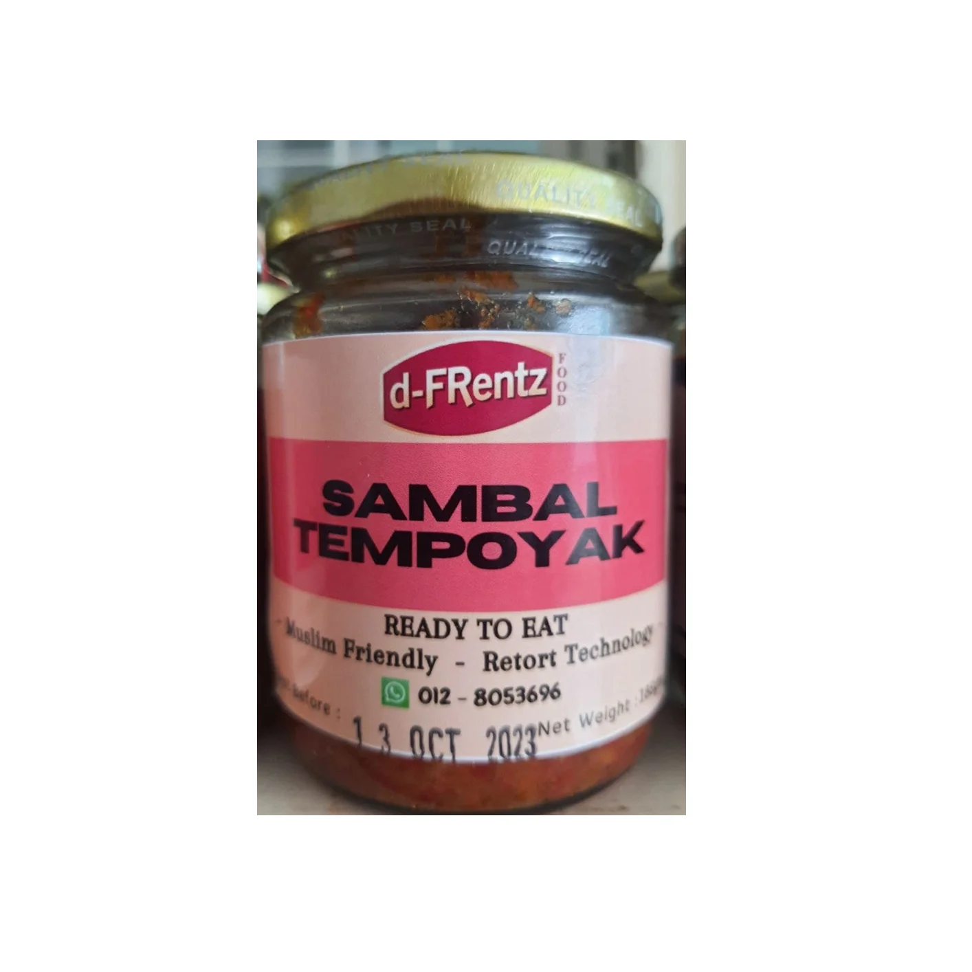 Hot Selling Sambal Tempoyak Spicy Flavor Sauce 185GM Can Be Paired with a Variety of Dishes Perfect Match with Every Food