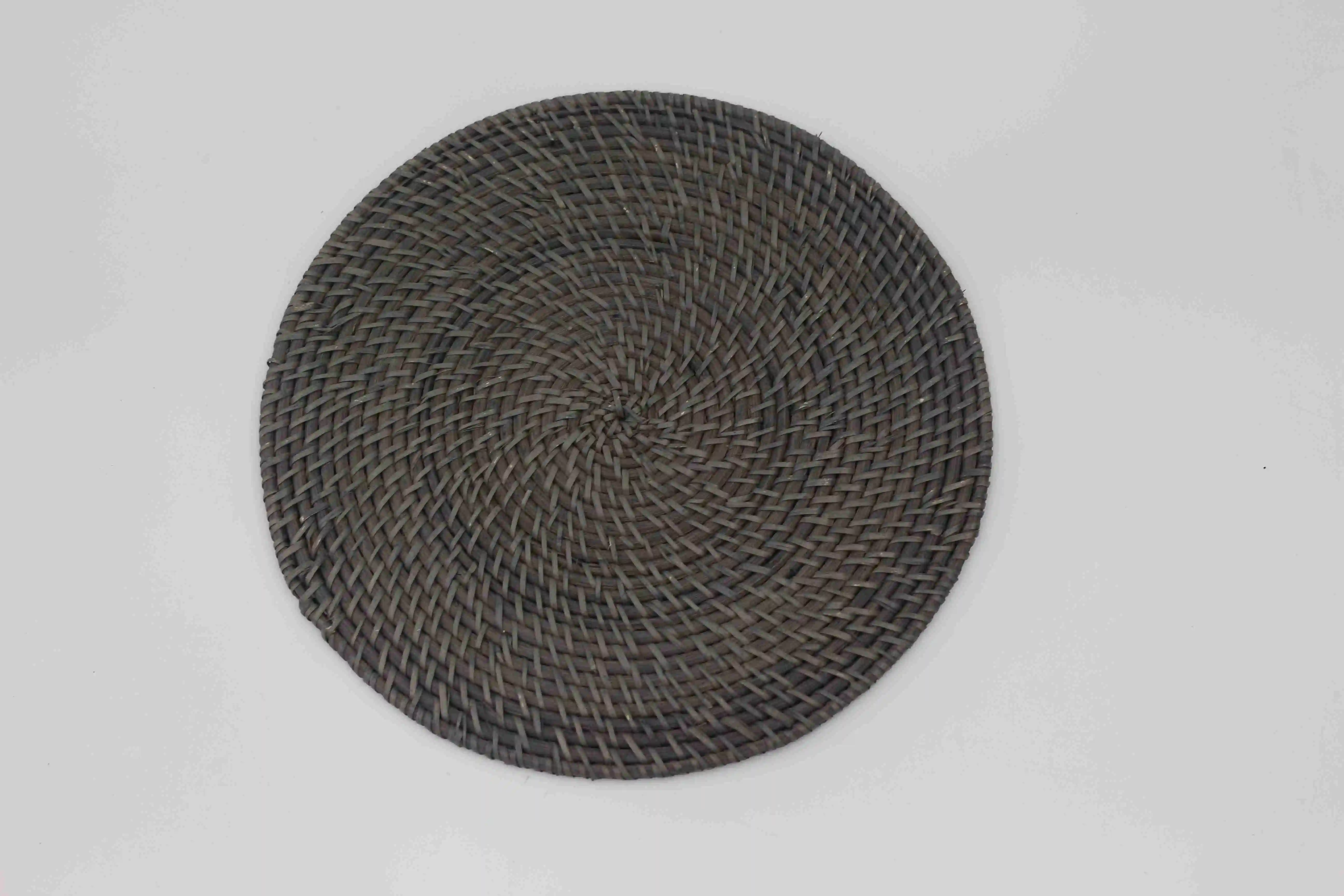 
Novelty round woven rattan placemat - handmade placemat 