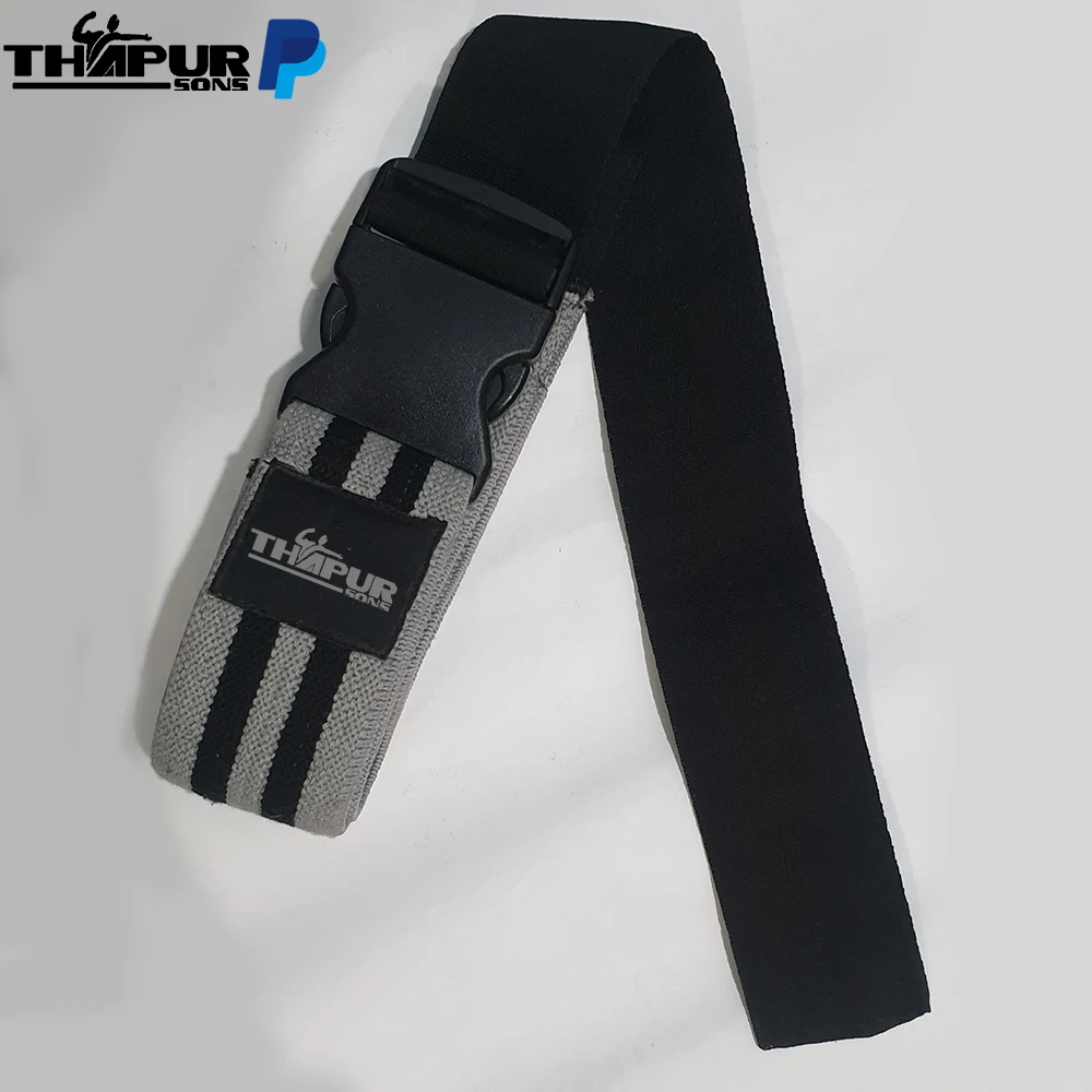 Custom Logo Gym Occlusion Arm Bands Heavy Resistance Fitness Loop Bands Made of Latex Cotton Blood Flow Restriction Leg Band