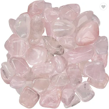 Роза кварц опущенные камни оптом розовый опущенный камень