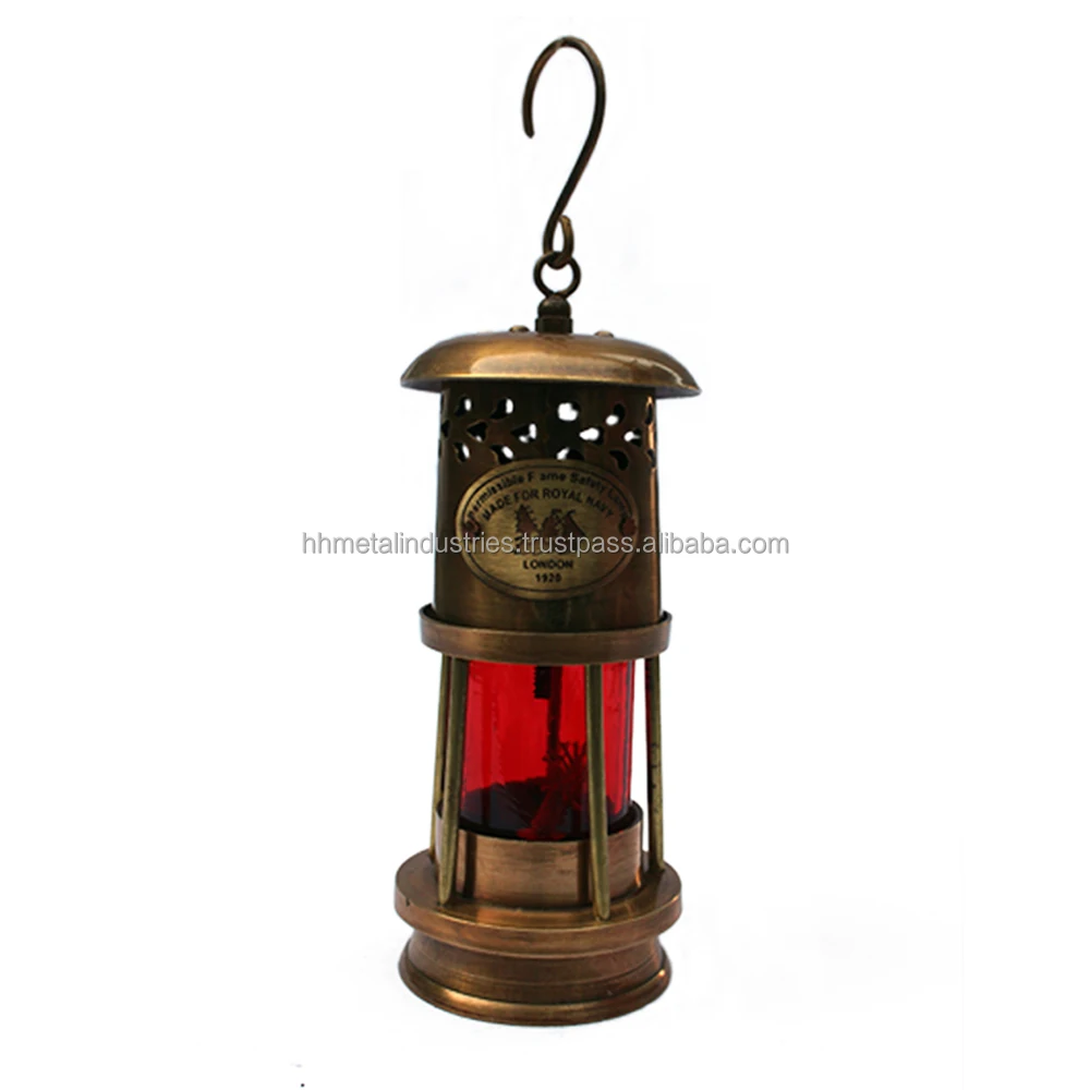 
Vintage Metal Kerosene Glass Lamp 