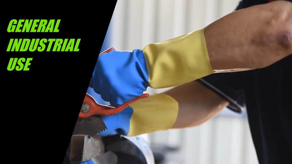 European standard rubber gloves Malaysia thick anti slip sweat absorb inner cotton lining gloves for car repair maintenance DIY