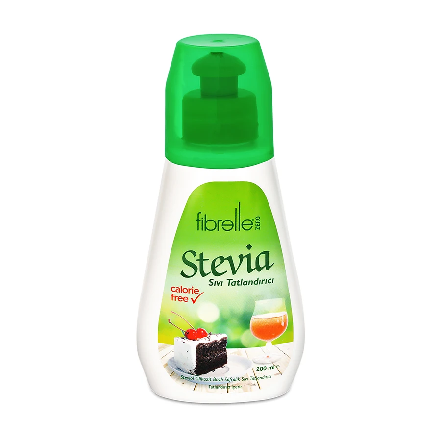Fiber-Rich Liquid Sweetener with Stevia Low glisemic index Vegan Diabetics No Sugar Storage Cool No aftertase