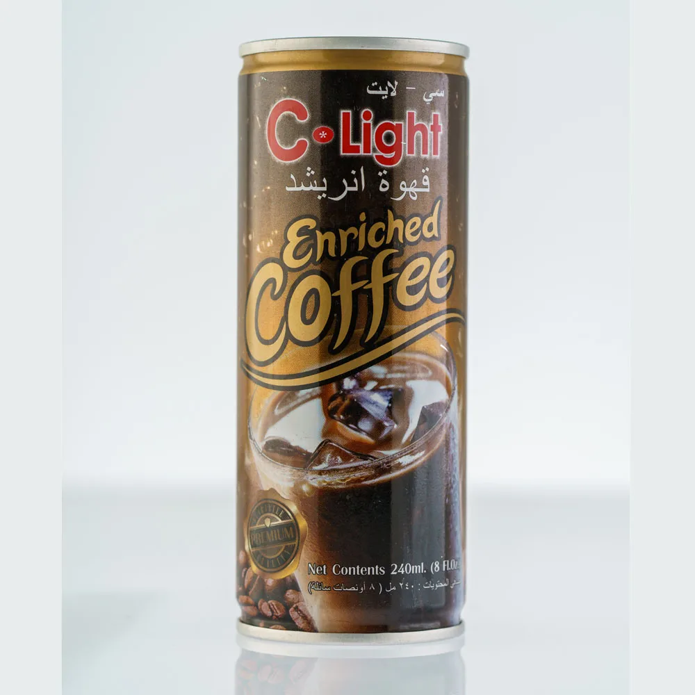 Instant Enriched Coffee Ready Drink canned 240ml C-Light brand , made in Thailand product of Thailand