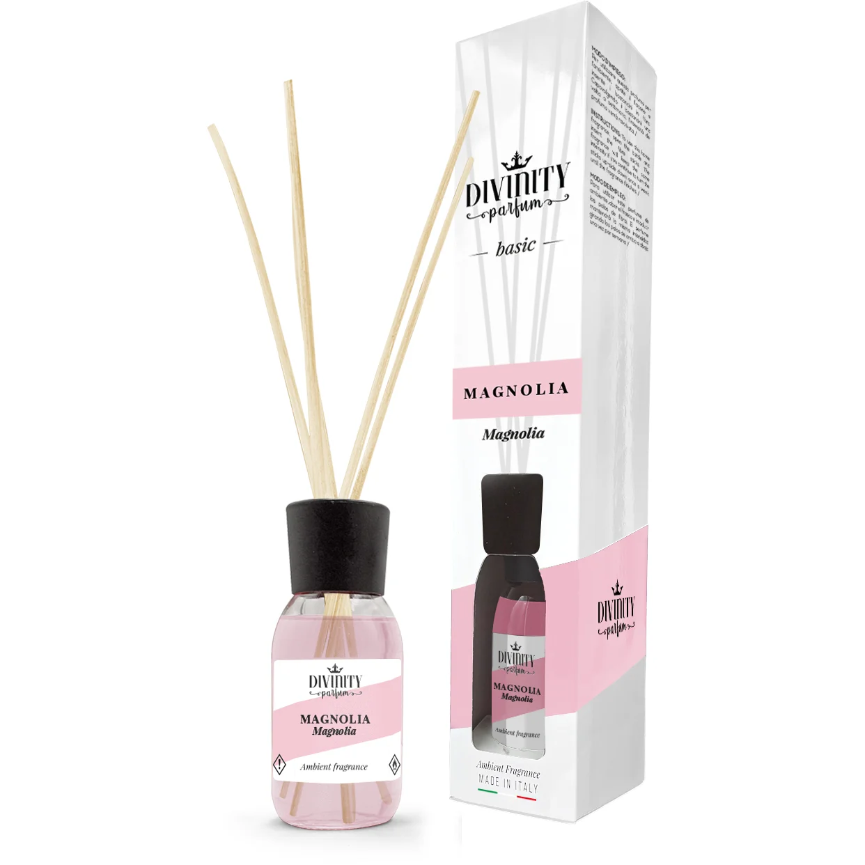 Magnolia Italian reed diffuser best quality home fragrance basic line 125ml wholesale air freshener