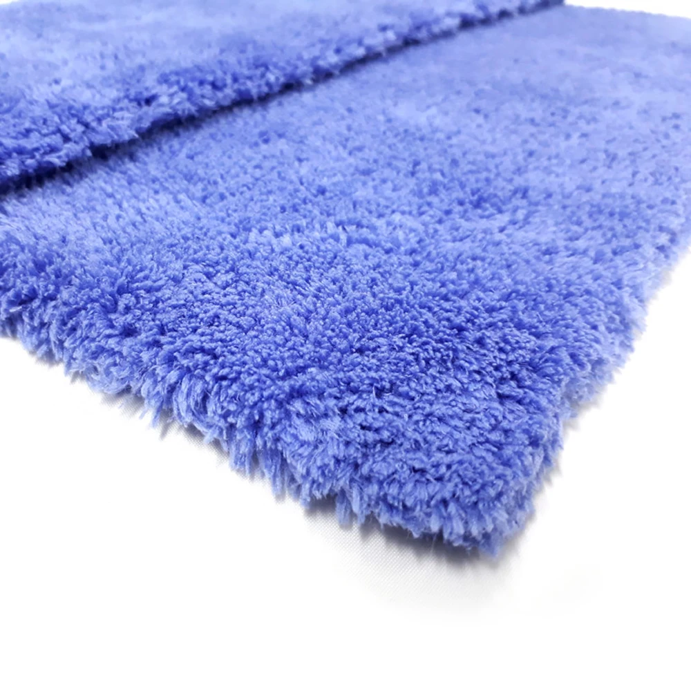 Microfiber Car Buffing Towel Made in Korea Plush coral 500gsm ultrasonic cutting or knife cutting and tumble