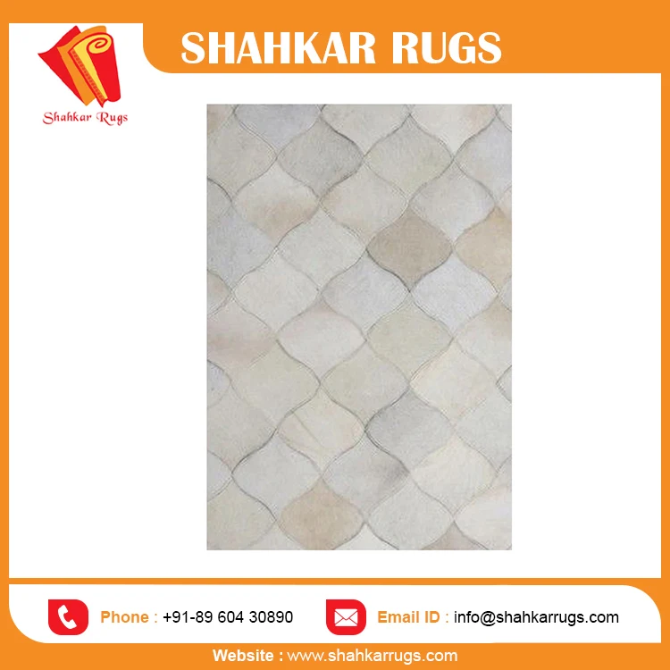 Natural Wool Leather Hide Rugs with Persian Design Contemporary Living Room and Office Bathroom at Wholesale Price