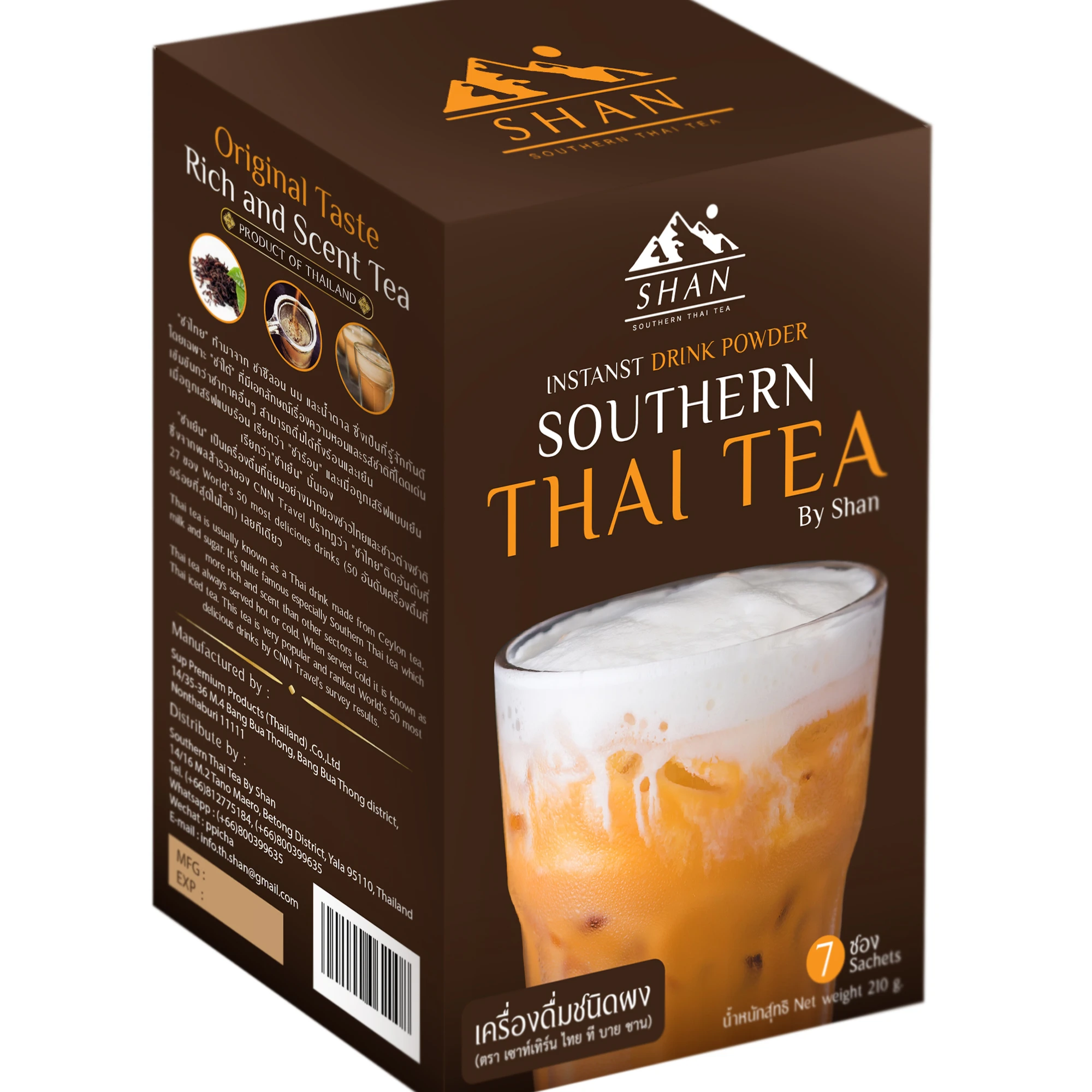 Southern Blended Tasty Thailand Milk Tea Powder In Sachet Packaging