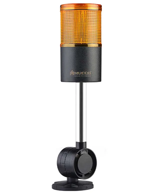 Stack light with One Section High sound Wall Mount Steady Flashing Rotary Strobing With Buzzer ABS Housing Polycarbonate Lens