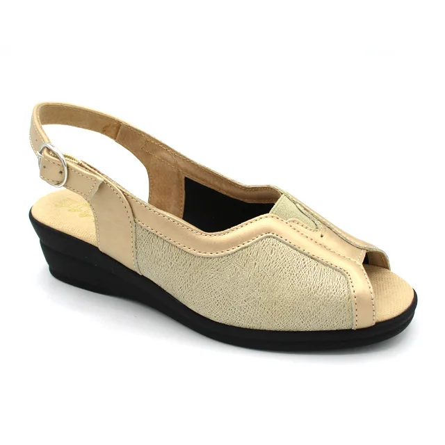 SPECIAL OFFER With leather insole and pu outsole Stretch and leather woman sandals